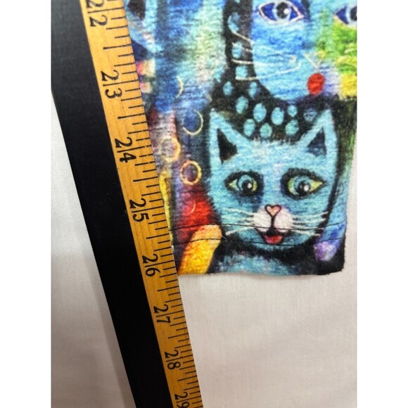 All Over Cat Print Leggings Girls M Soft Cozy Rainbow Colorful Art-to-Wear - Picture 4 of 7